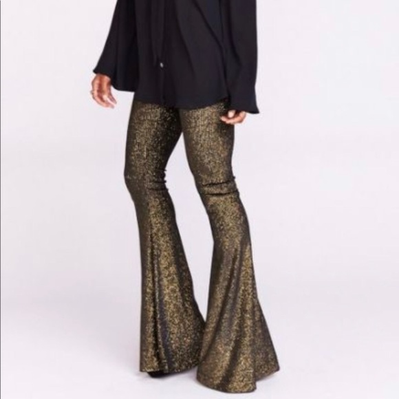 Show Me Your MuMu Pants - Show Me Your MuMu Golden Glam Bam Bam Bells Velvet